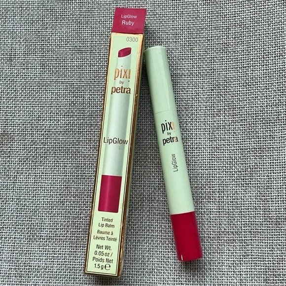 LipGlow Tinted Lip Balm color RUBY Pixi by Petra New in Box - Picture 2 of 9